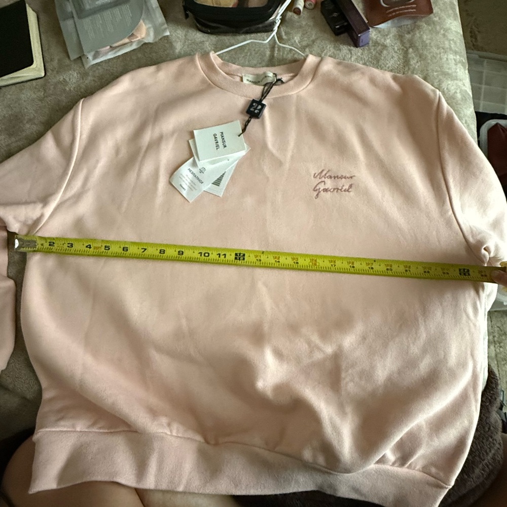 Mansur Gavriel Blush Pink Sweatshirt New Size M - Picture 5 of 5